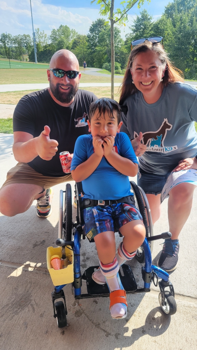 Finally Farm's first service dog recipient Luca